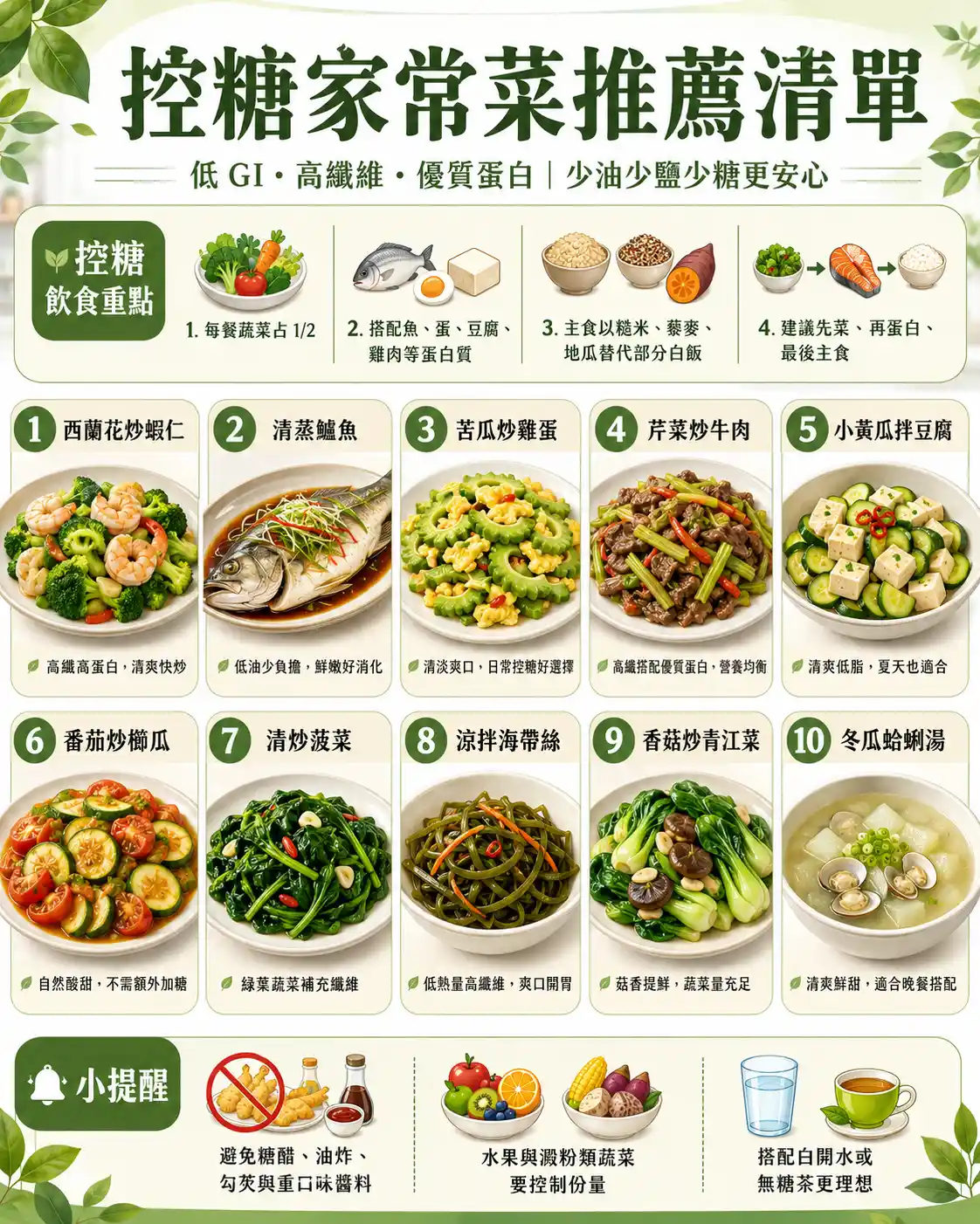控糖食譜家常菜怎麼吃？低 GI、高纖維、高蛋白的日常料理教學