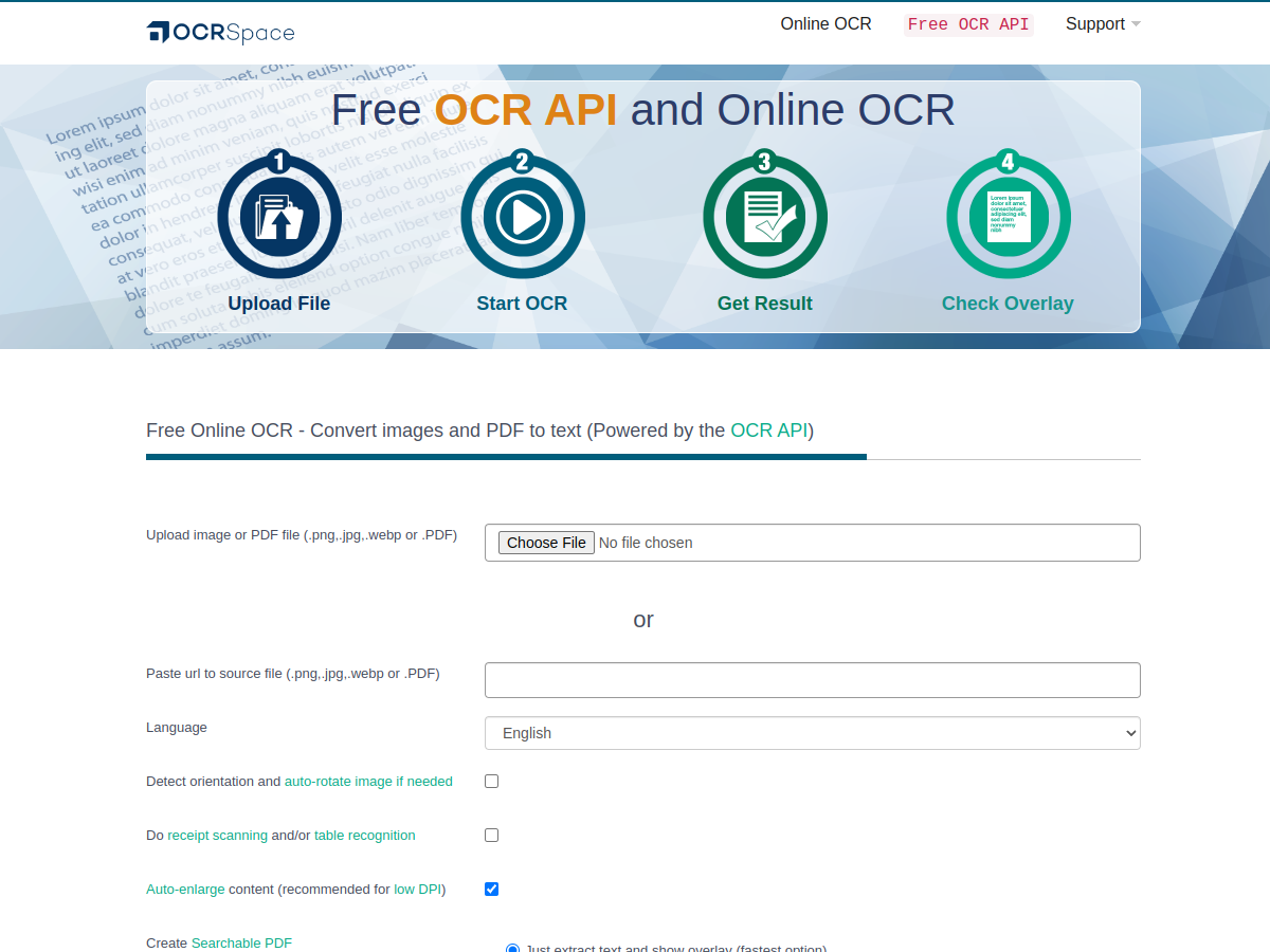 OcrSpace 網站擷取圖