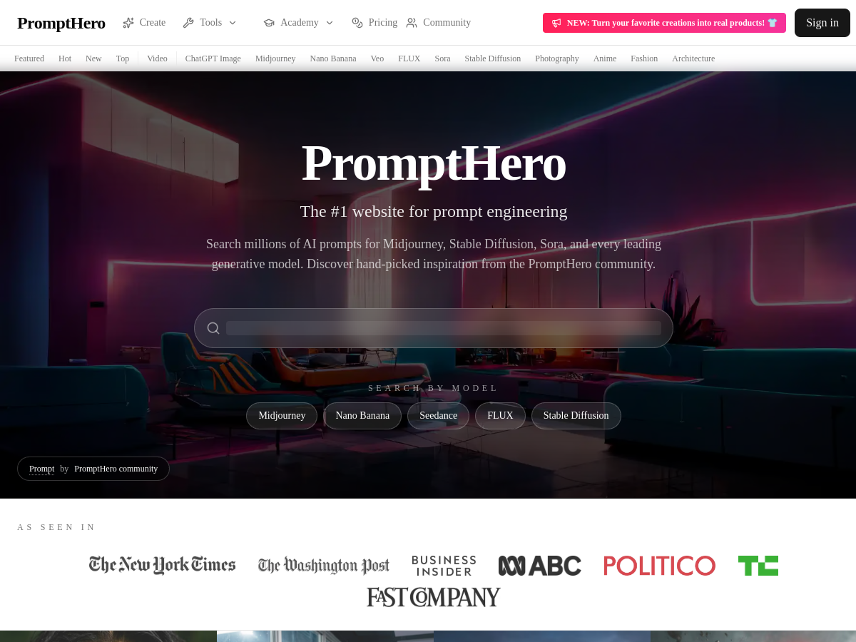 PromptHero 網站擷取圖