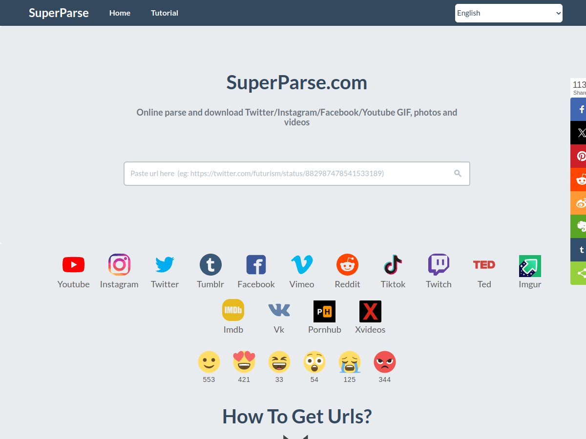 SuperParse 網站擷取圖