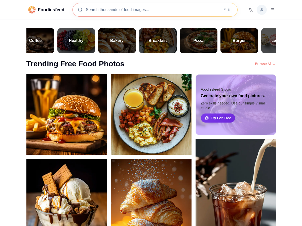 Foodiesfeed 網站擷取圖