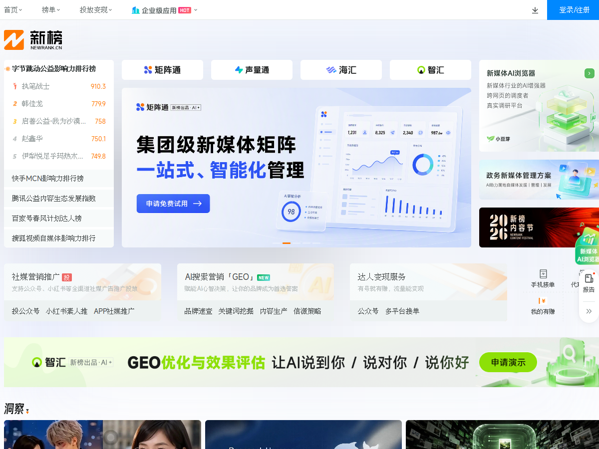 新榜 網站擷取圖