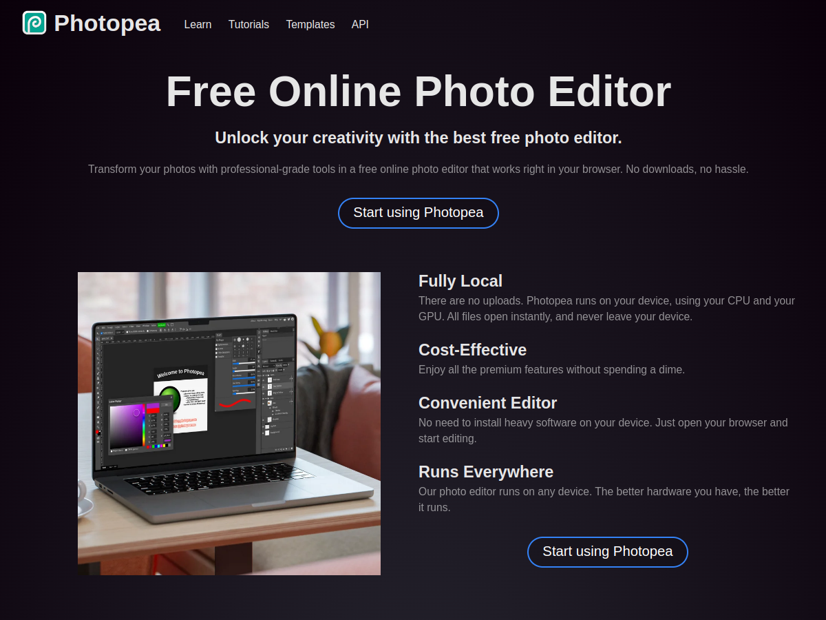 Photopea 網站擷取圖