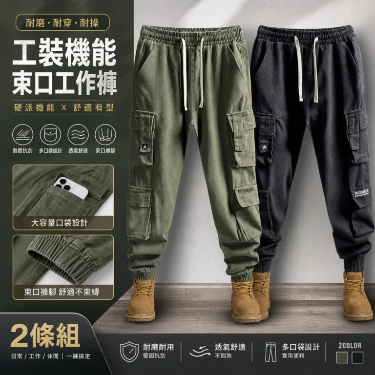 夏季薄款工裝褲推薦：透氣耐磨、大尺碼彈性好穿首選