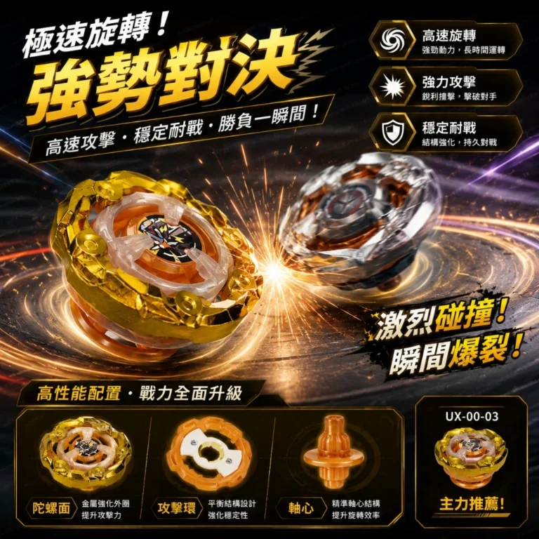 高雄出貨戰鬥陀螺BX DX UX CX系列黃金神杖UX-03選購指南