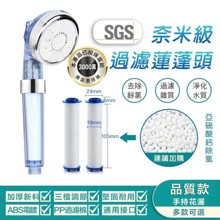 曼德旺負離子增壓三擋調節蓮蓬頭：為日常沐浴升級基本舒適度