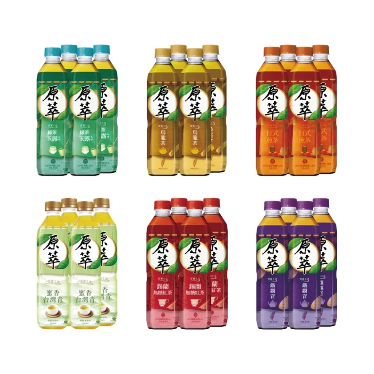 原萃 580ml 系列茶飲 4 入組：多款經典風味一次滿足日常口渴
