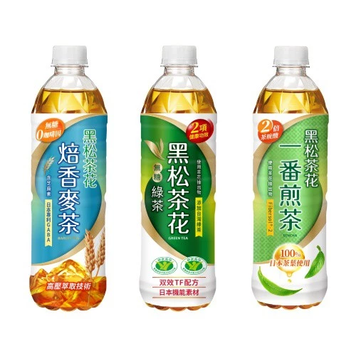 黑松茶花無糖茶系列 580ml 四入組，日常餐後解膩的好選擇