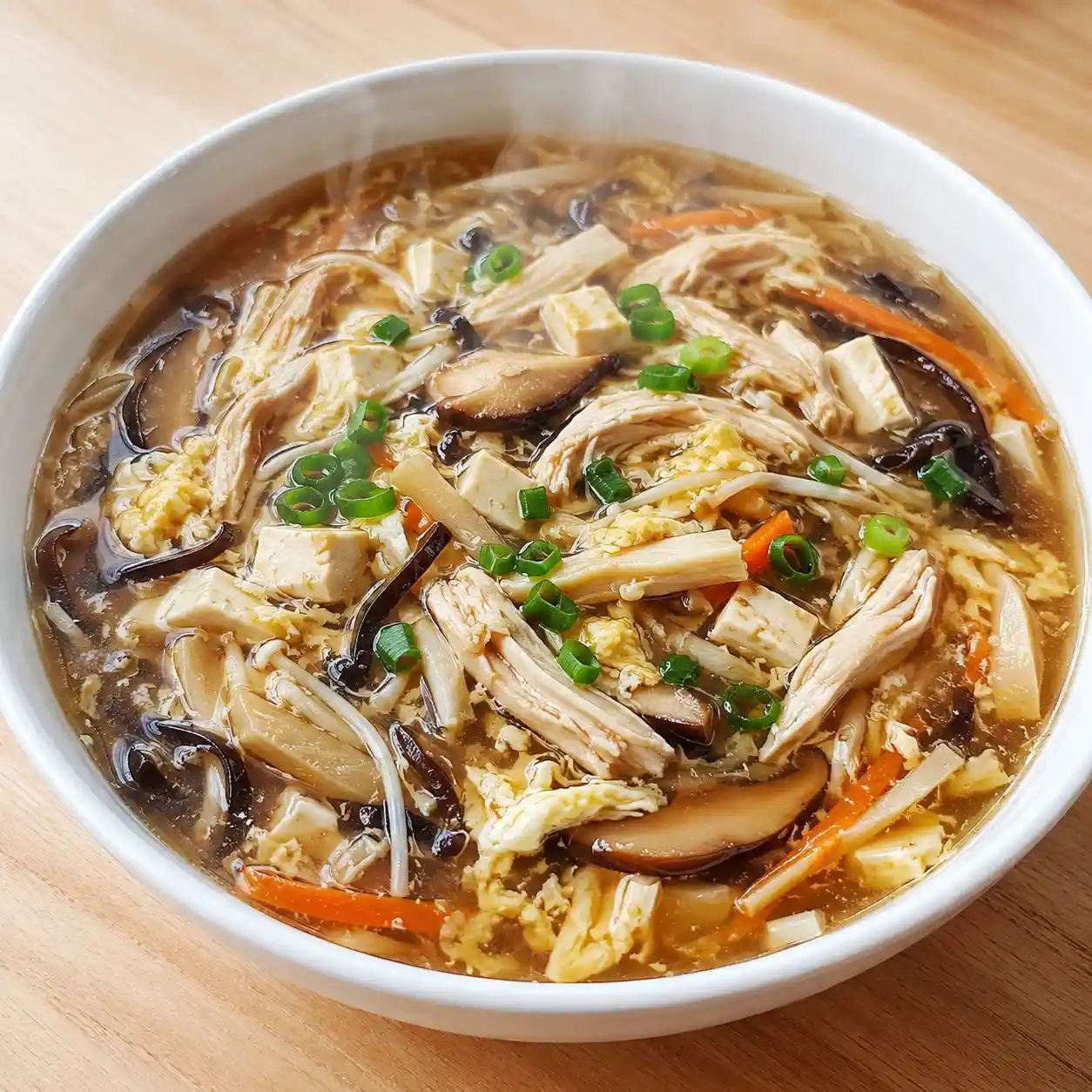減醣酸辣豆腐雞絲羹湯