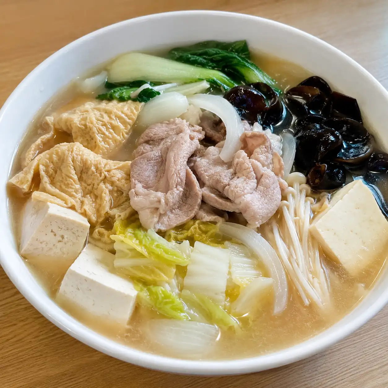 味噌豆皮白菜瘦肉鍋
