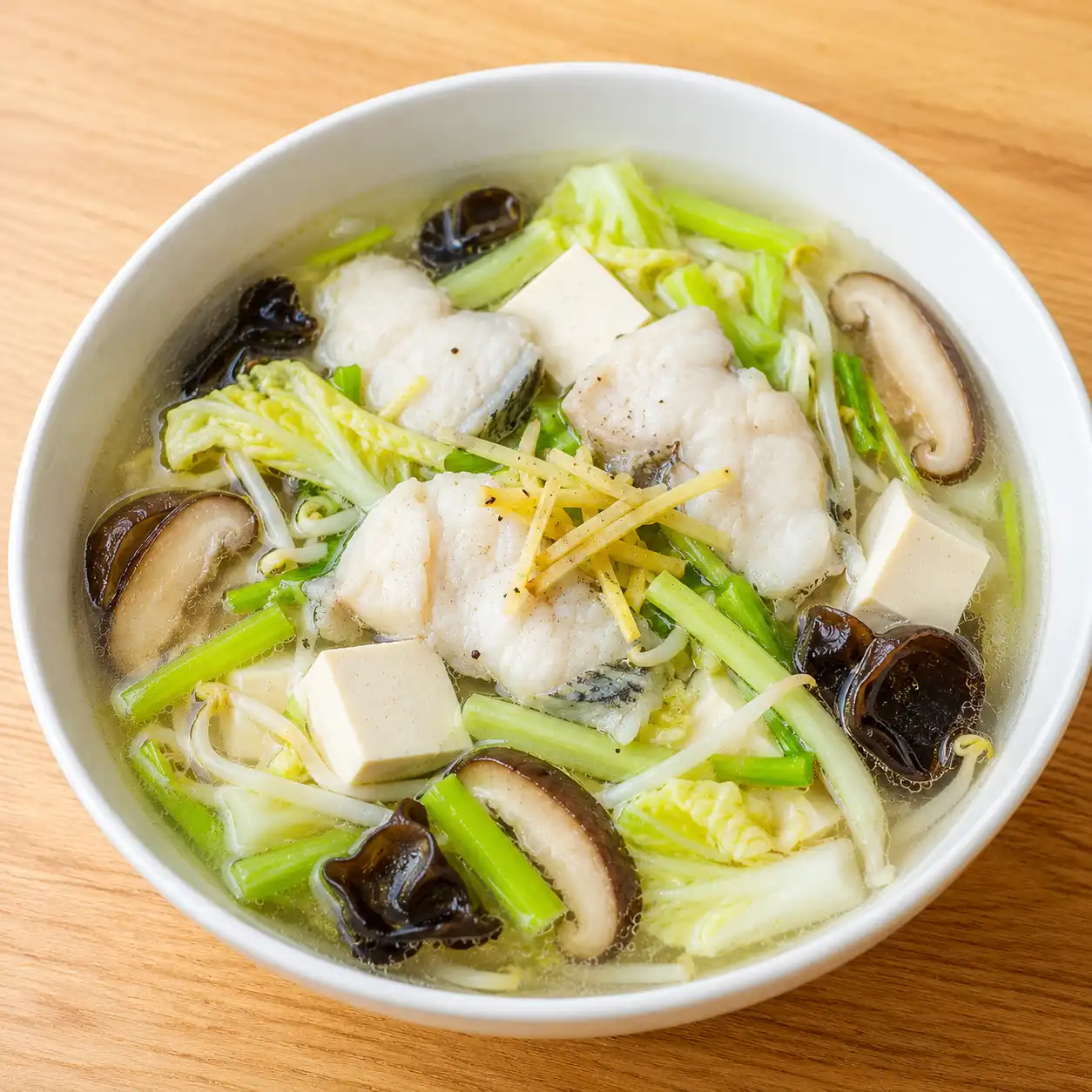 芹菜豆腐魚片清香湯