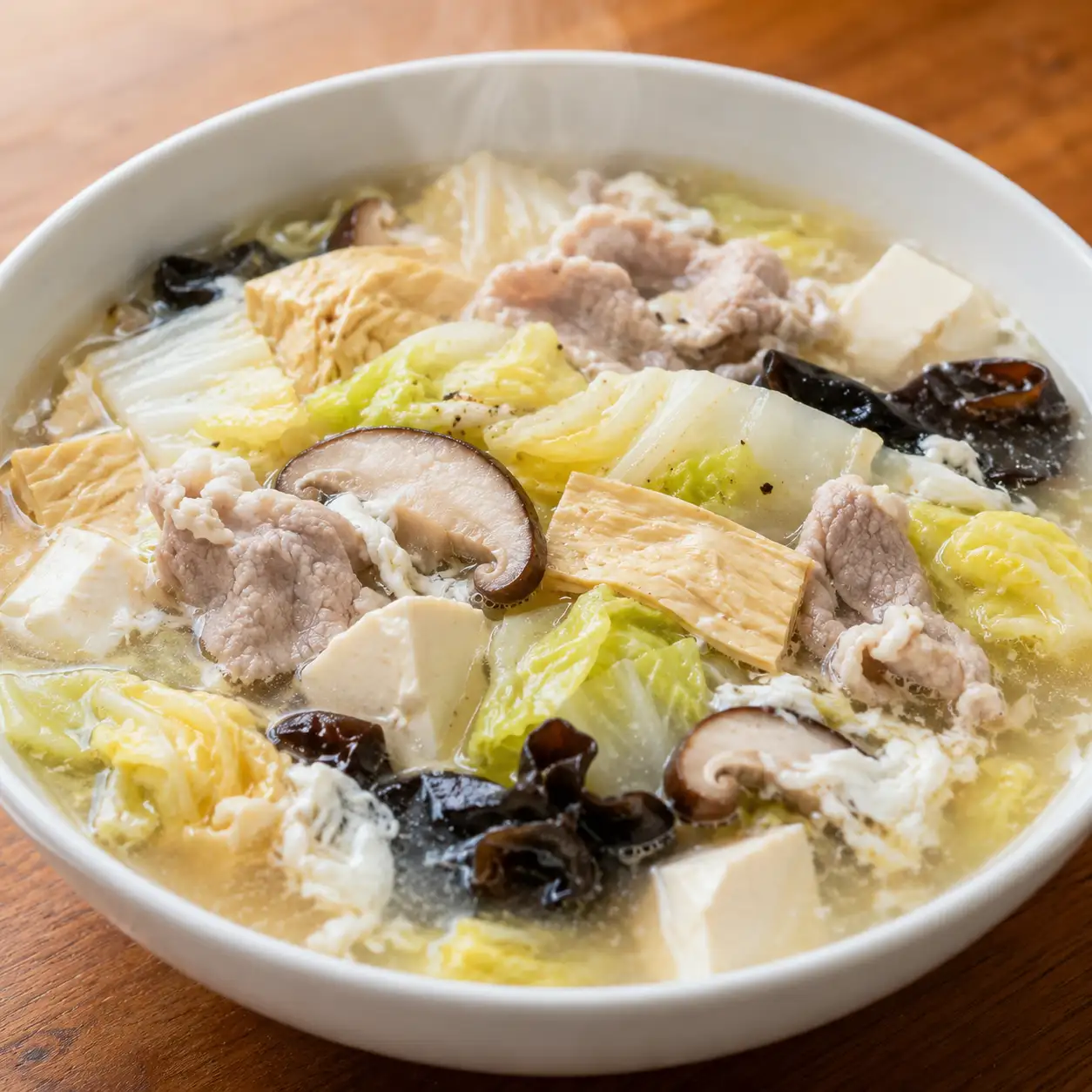 豆皮白菜瘦肉胡椒湯