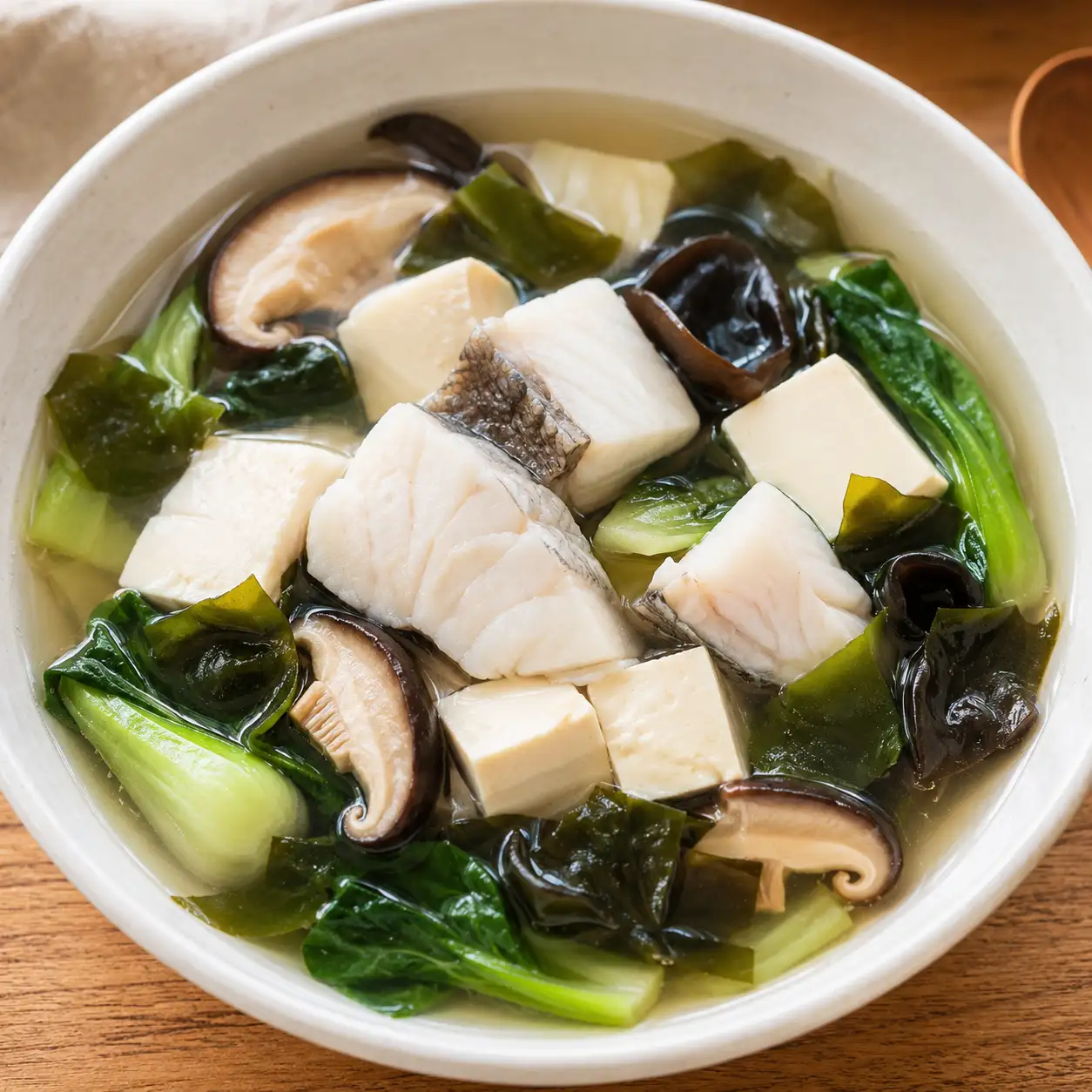 昆布豆腐海帶芽魚片湯