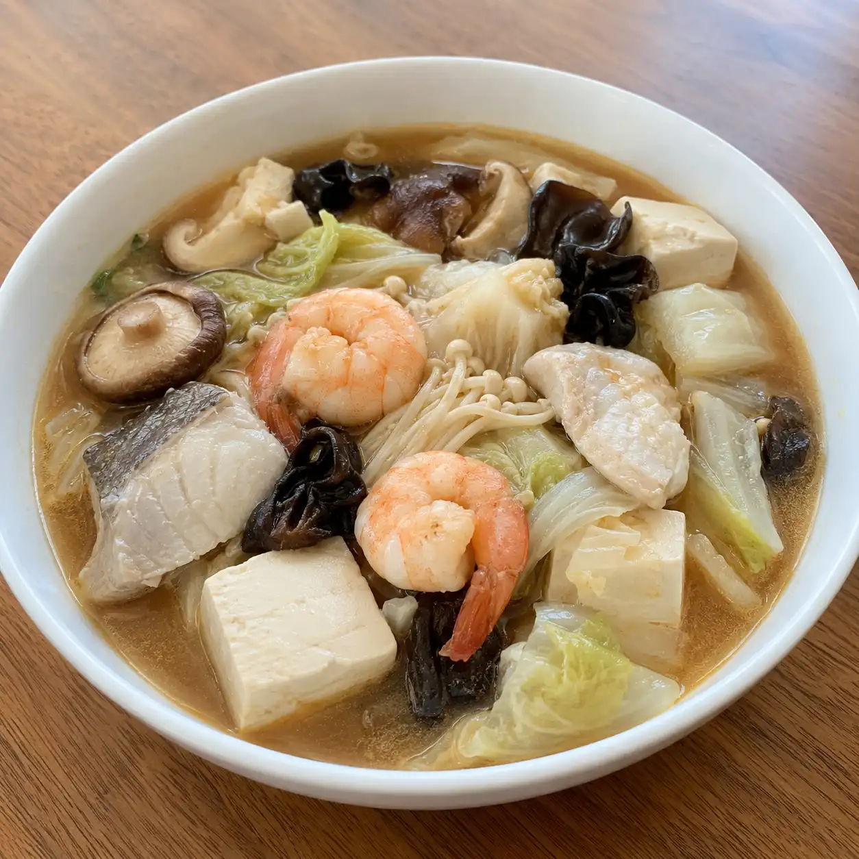 低鹽沙茶海鮮豆腐湯