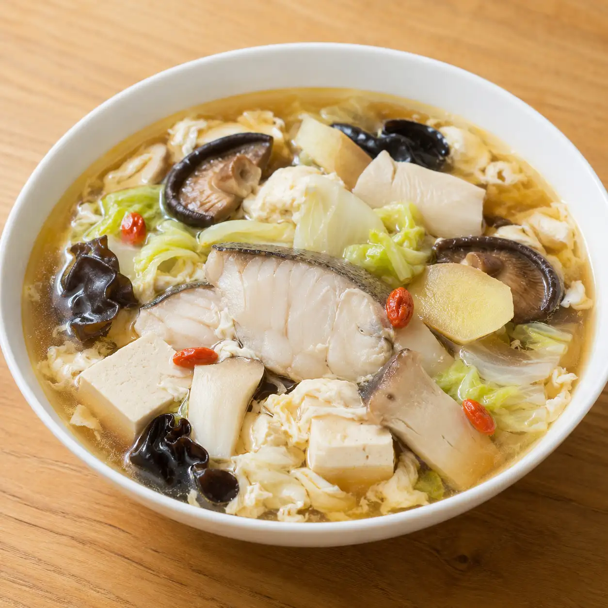 藥膳感魚片香菇豆腐湯