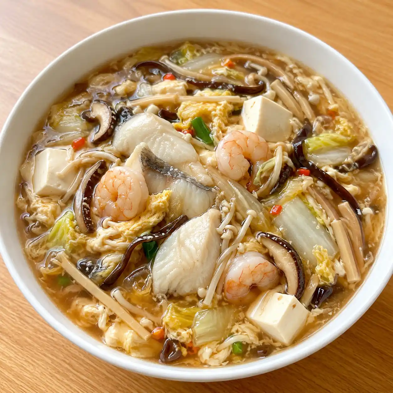 酸辣海鮮豆腐羹湯