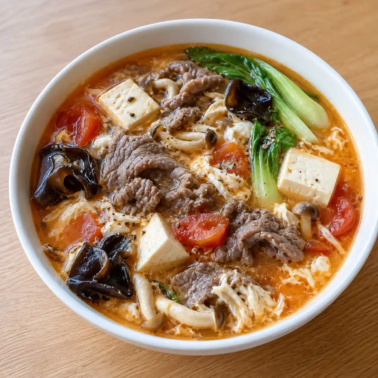 番茄黑胡椒牛肉豆腐鍋