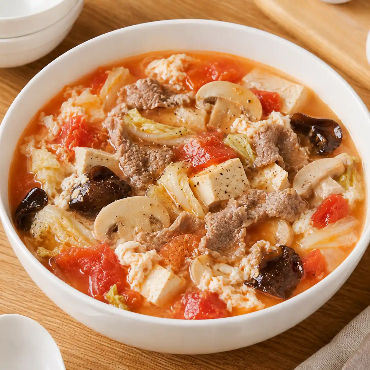 蘑菇牛肉番茄胡椒湯