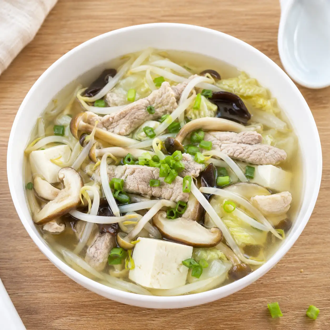 菇菇豆芽瘦肉清湯