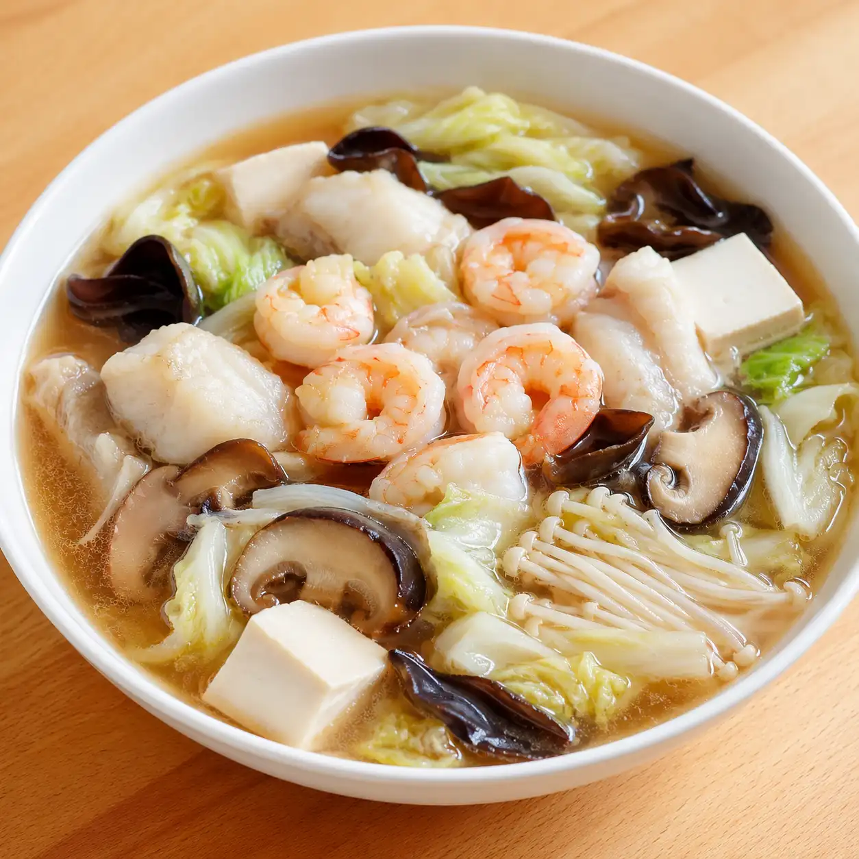 低鹽沙茶菇菇海鮮湯