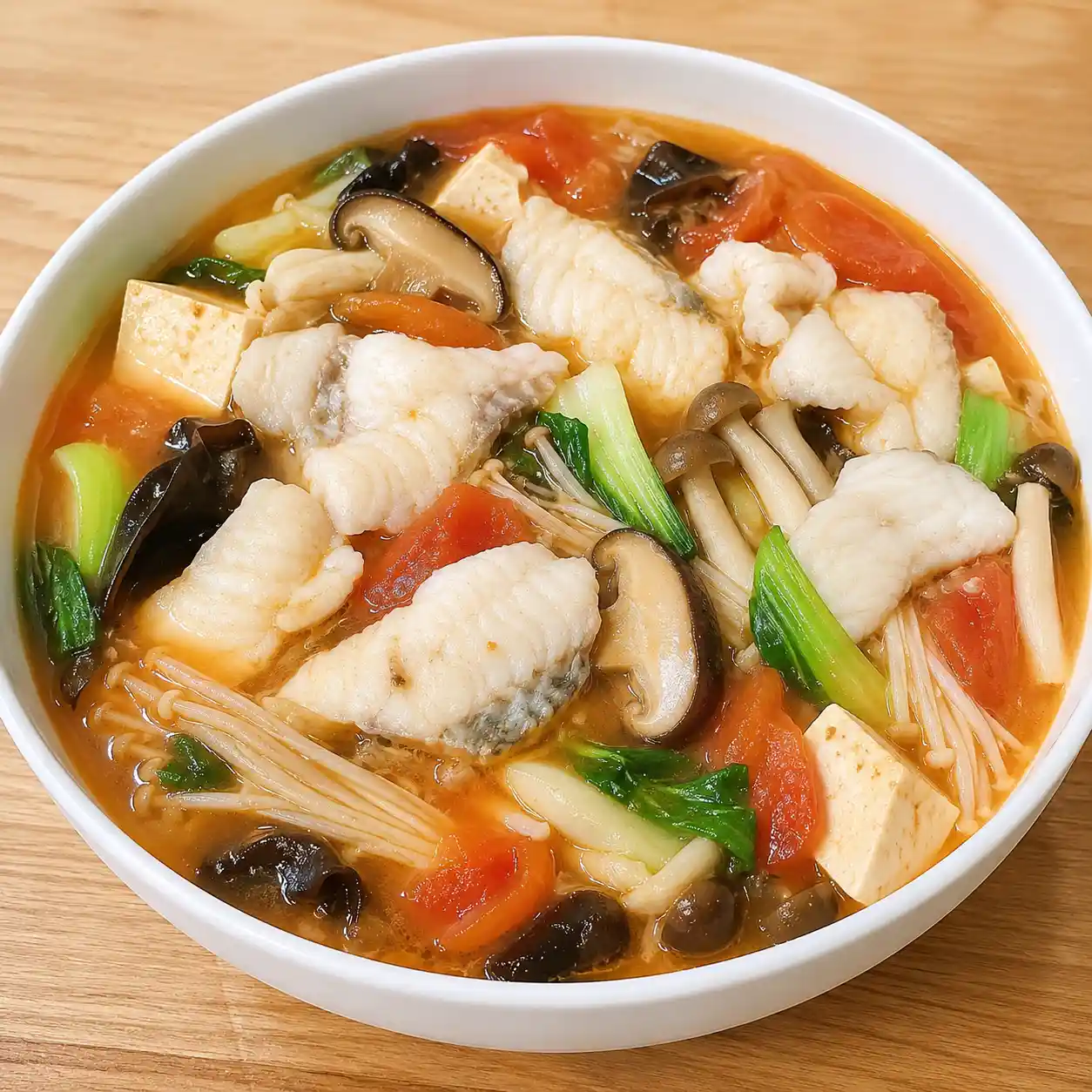 番茄三菇魚片雜燴湯