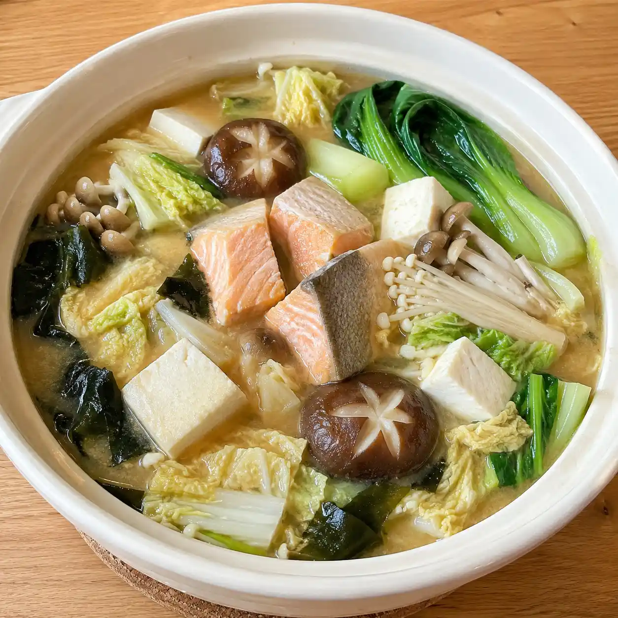 泡菜菇菇雞胸湯