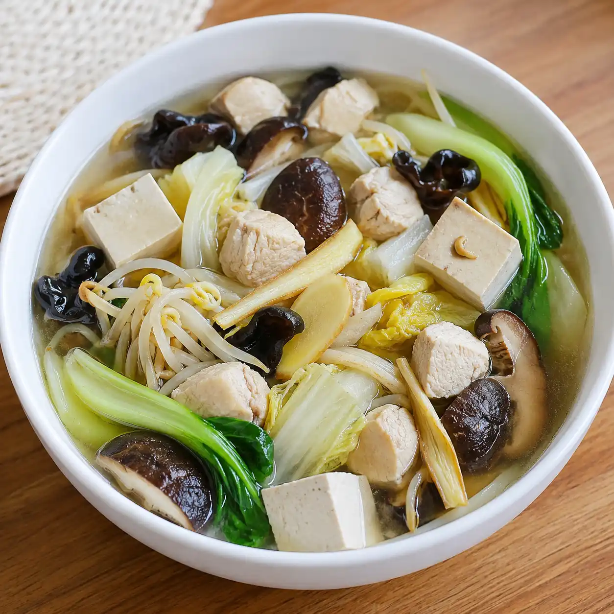 黃耆香菇雞肉蔬菜湯輕養版