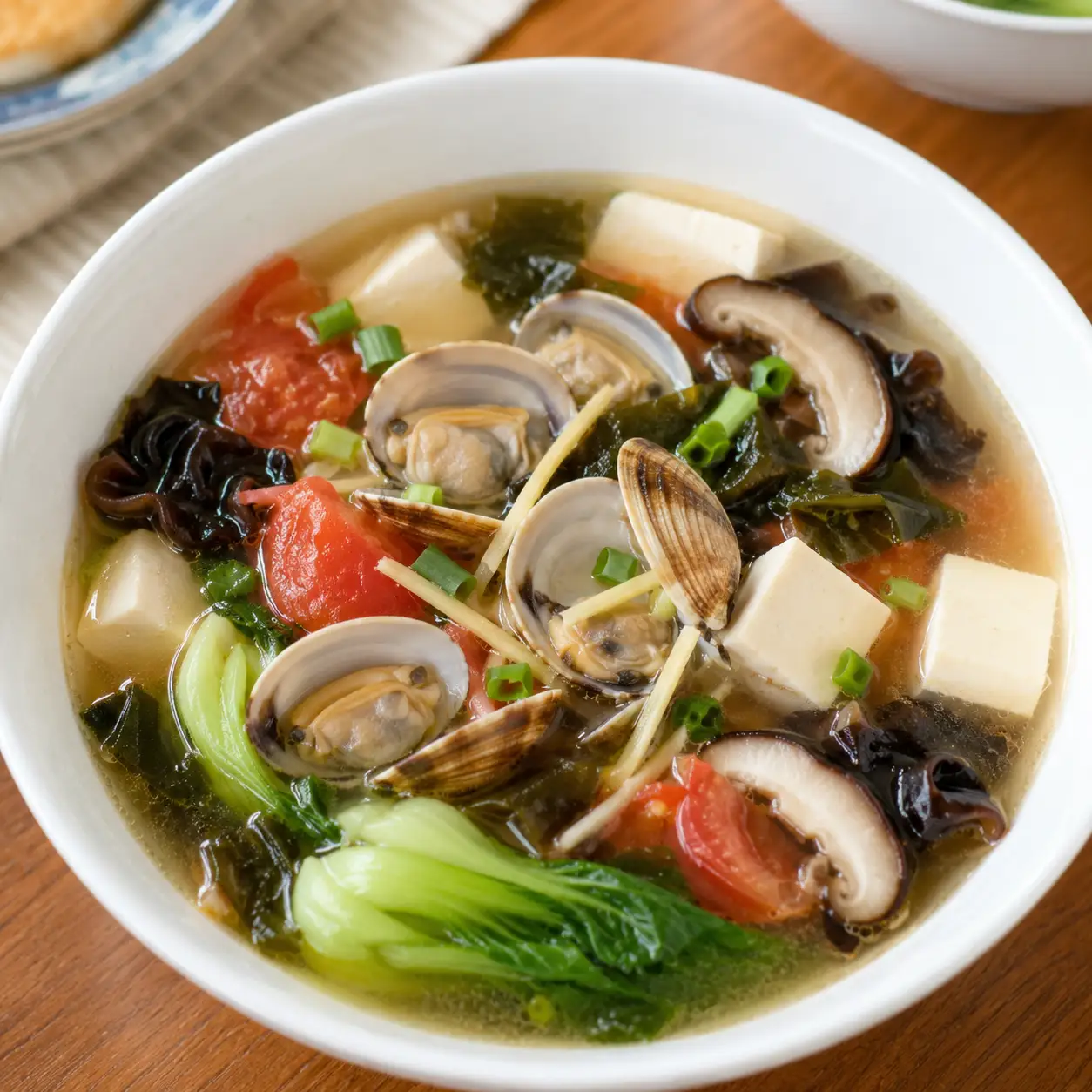 番茄蛤蜊海帶豆腐湯