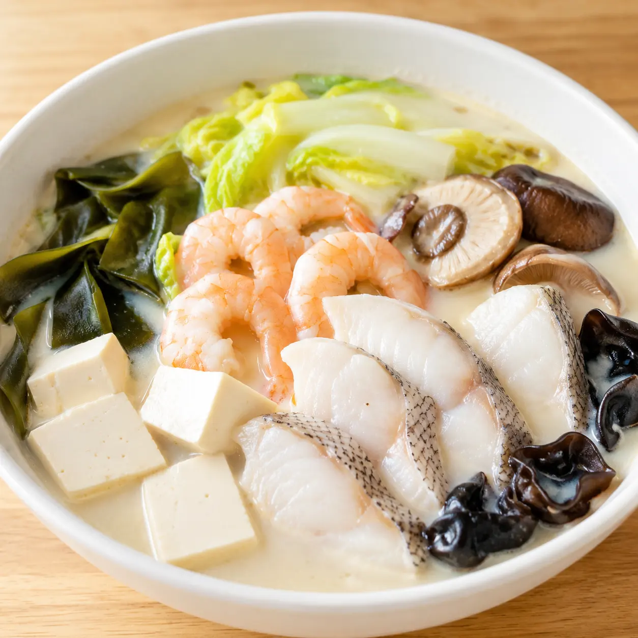 昆布豆漿海鮮白湯