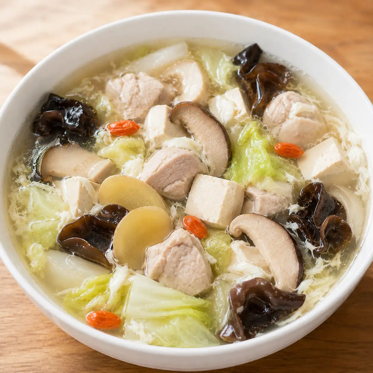 藥膳感菇菇雞肉燉湯