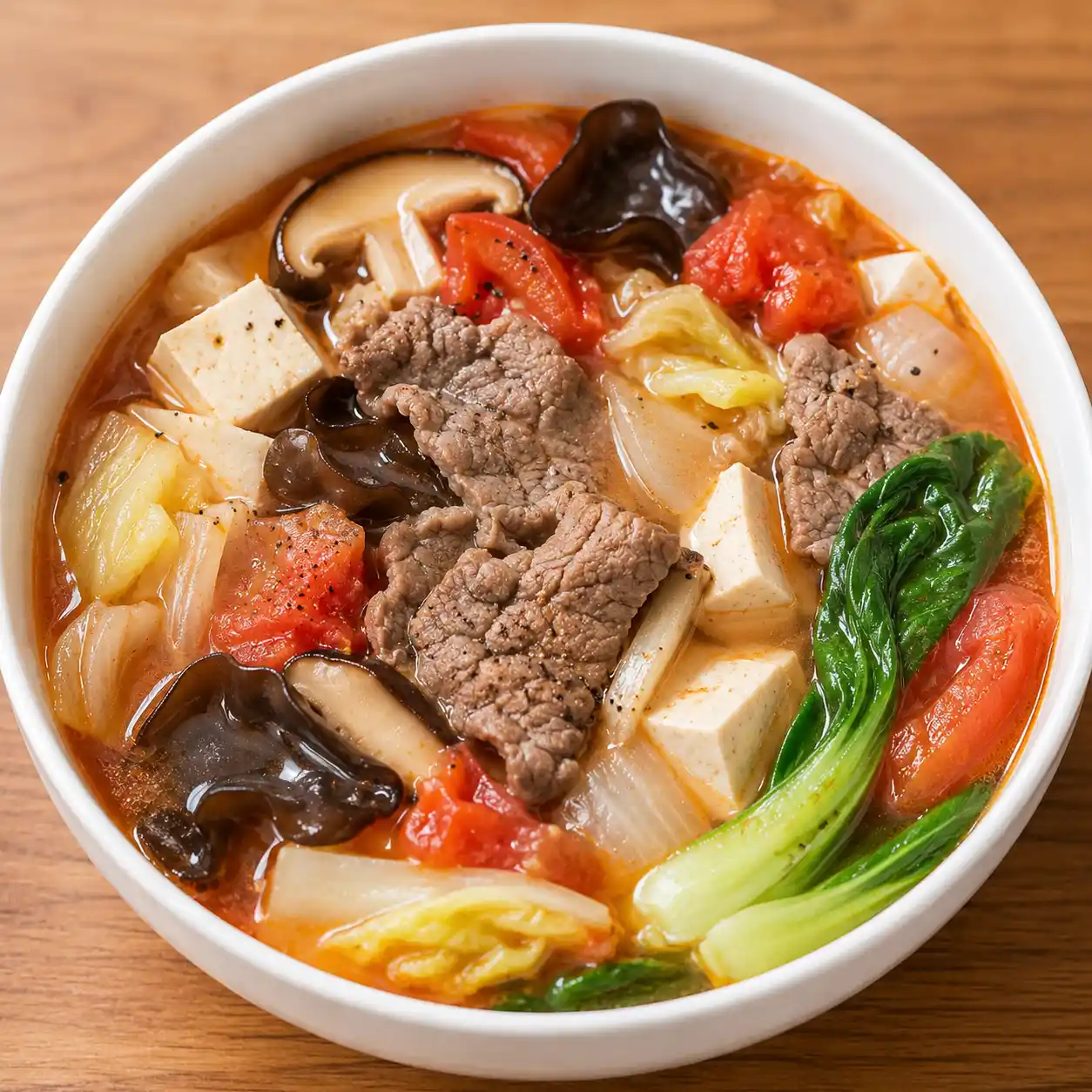 番茄牛肉木耳燉湯