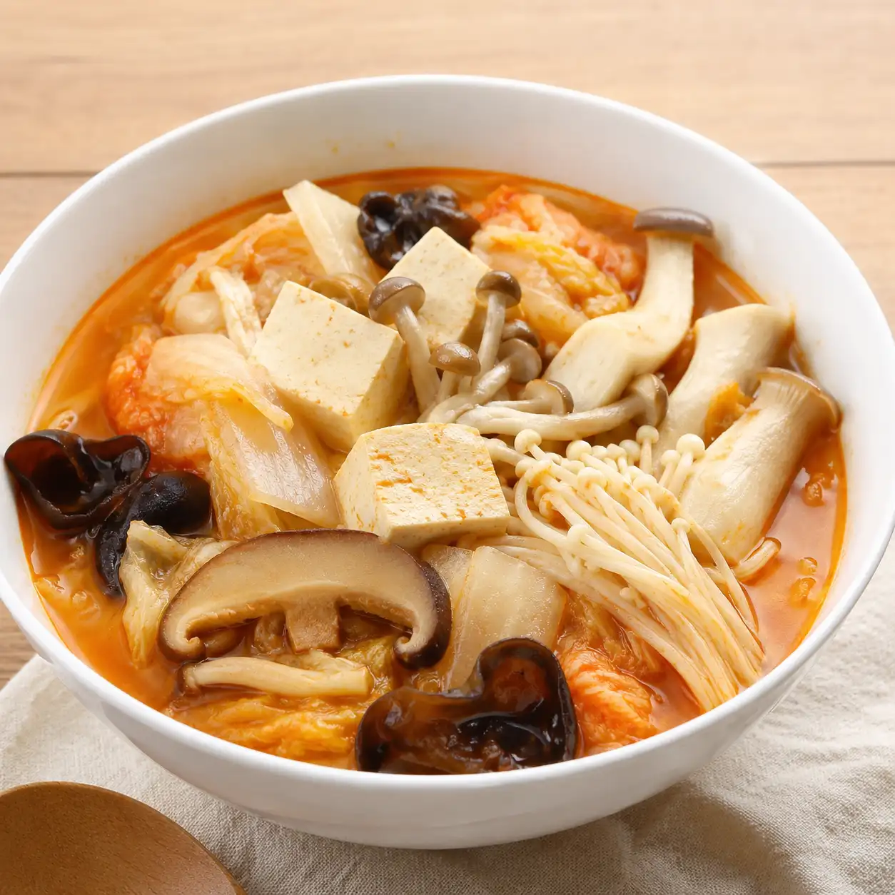 泡菜豆腐五菇高纖湯