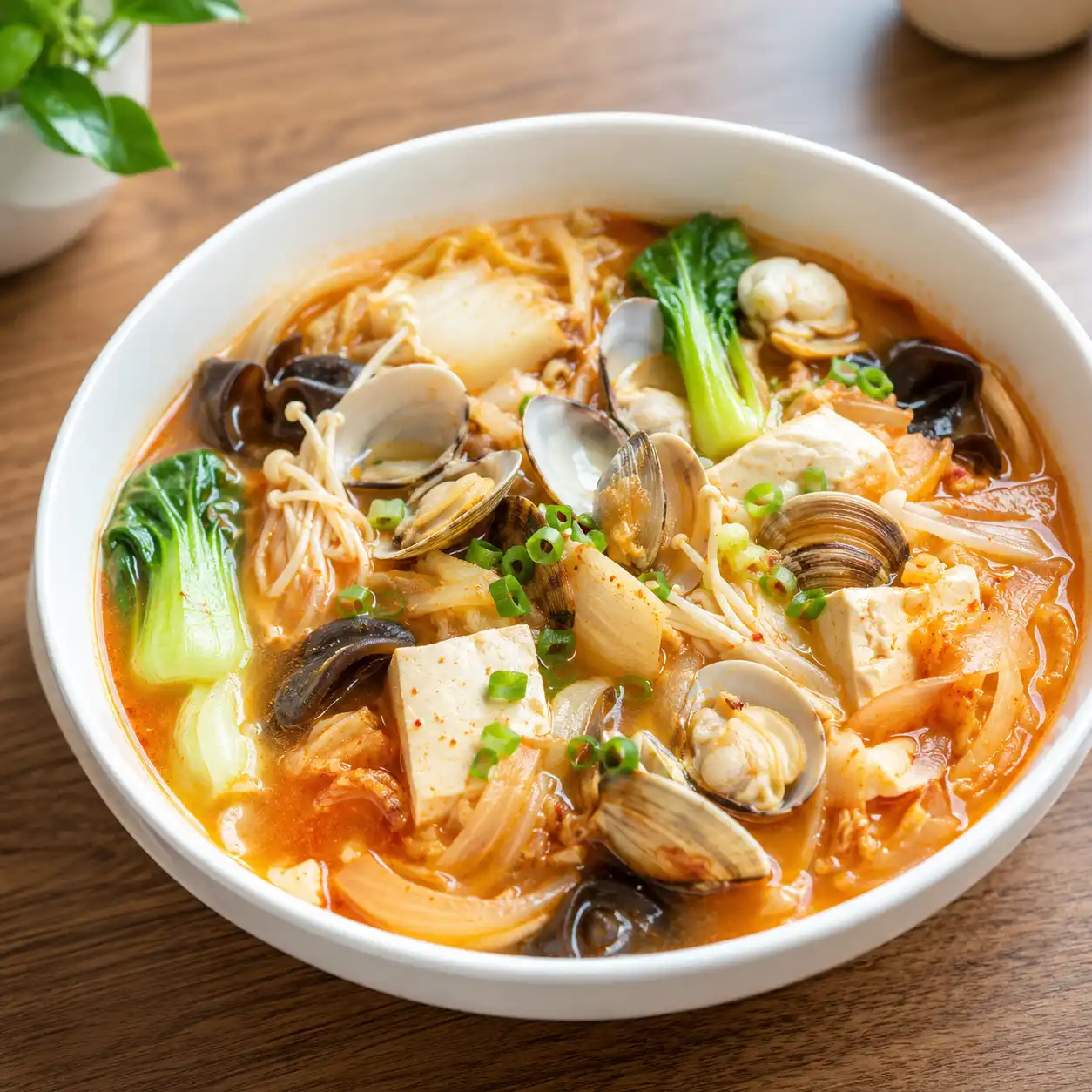韓式泡菜蛤蜊豆腐湯