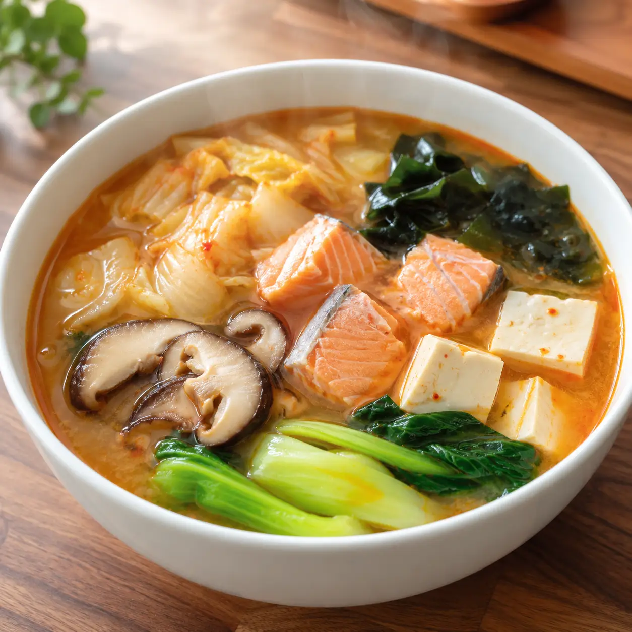 泡菜鮭魚豆腐味噌辣湯