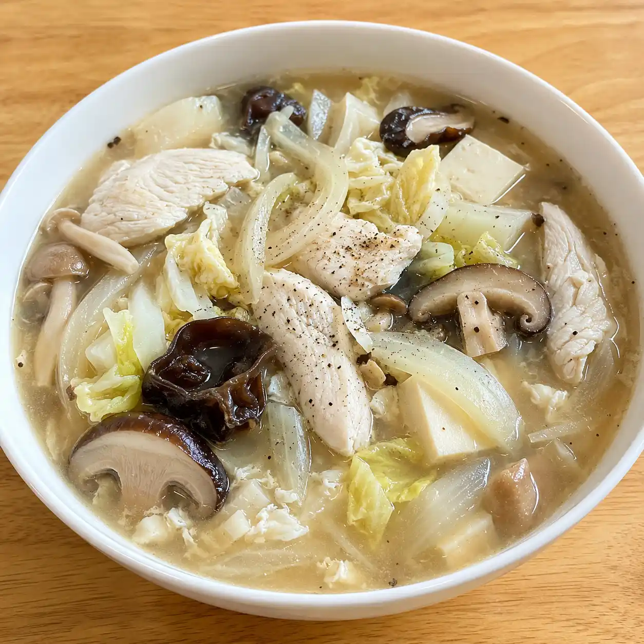 黑胡椒雞胸洋蔥菇湯