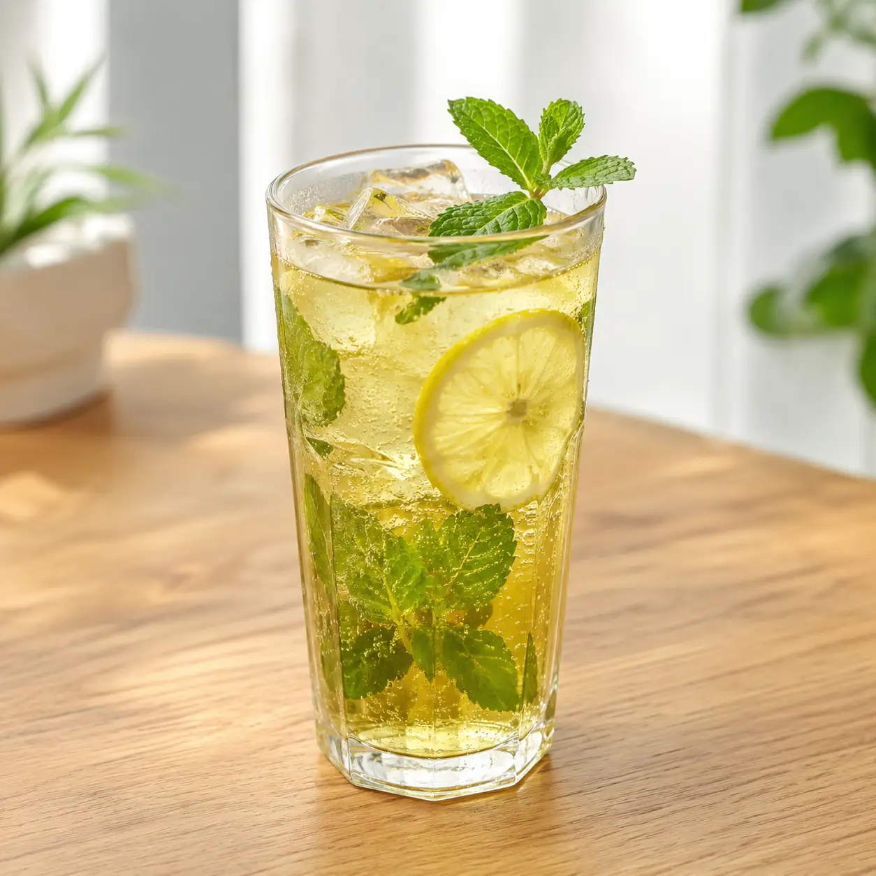 薄荷綠茶氣泡飲