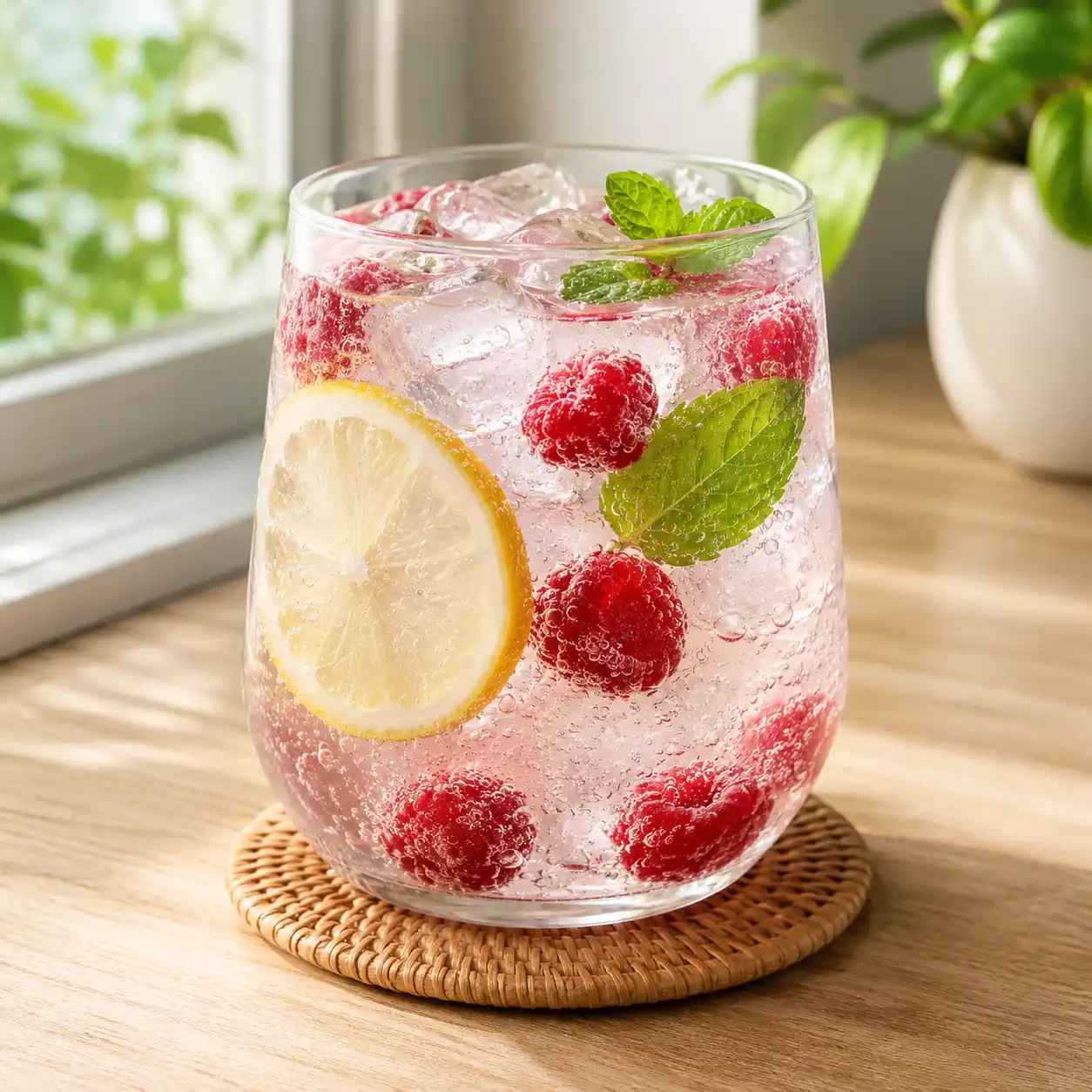 覆盆莓檸檬氣泡飲