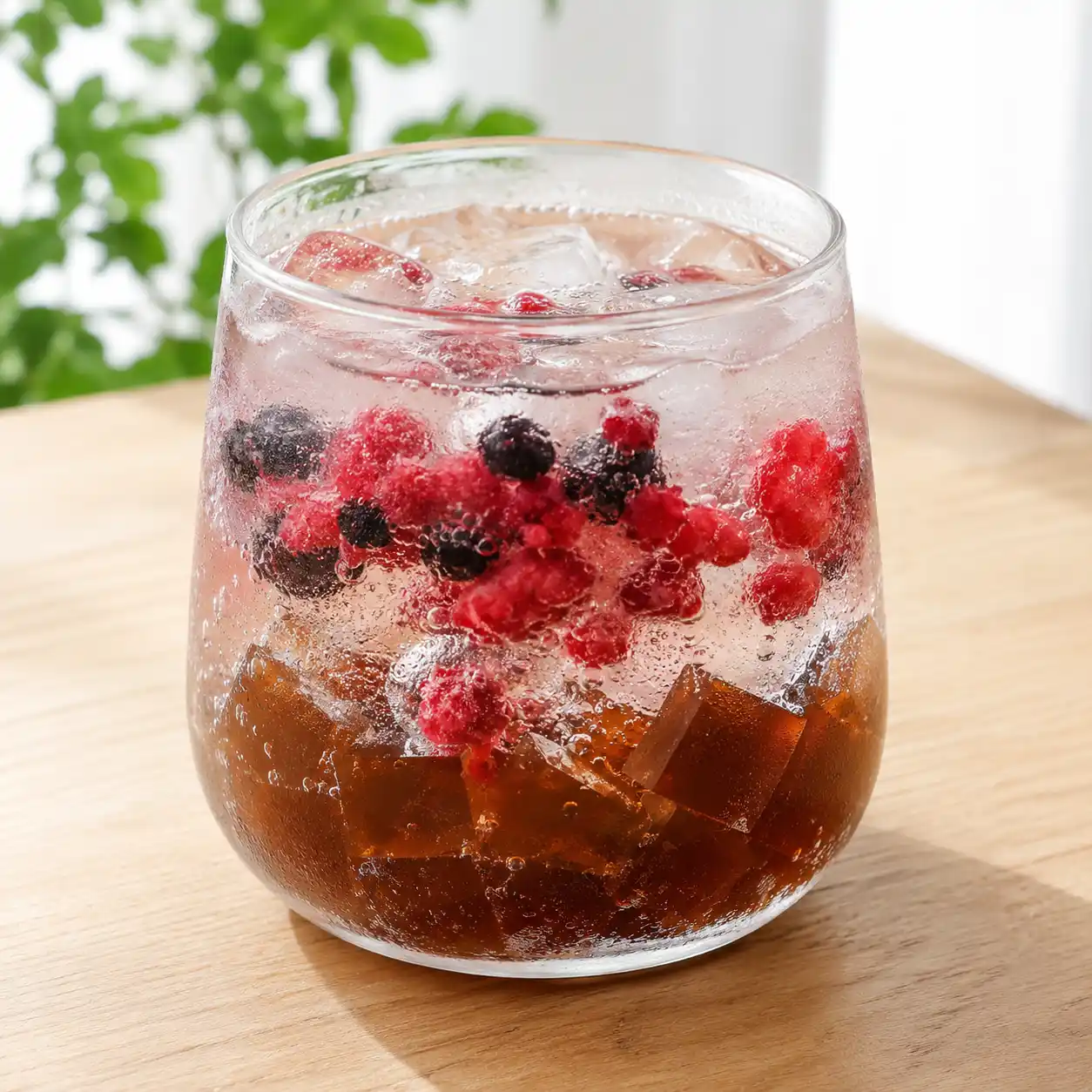 莓果茶凍氣泡飲