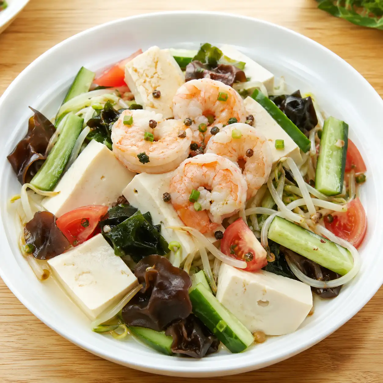 椒麻蝦仁嫩豆腐冷盤