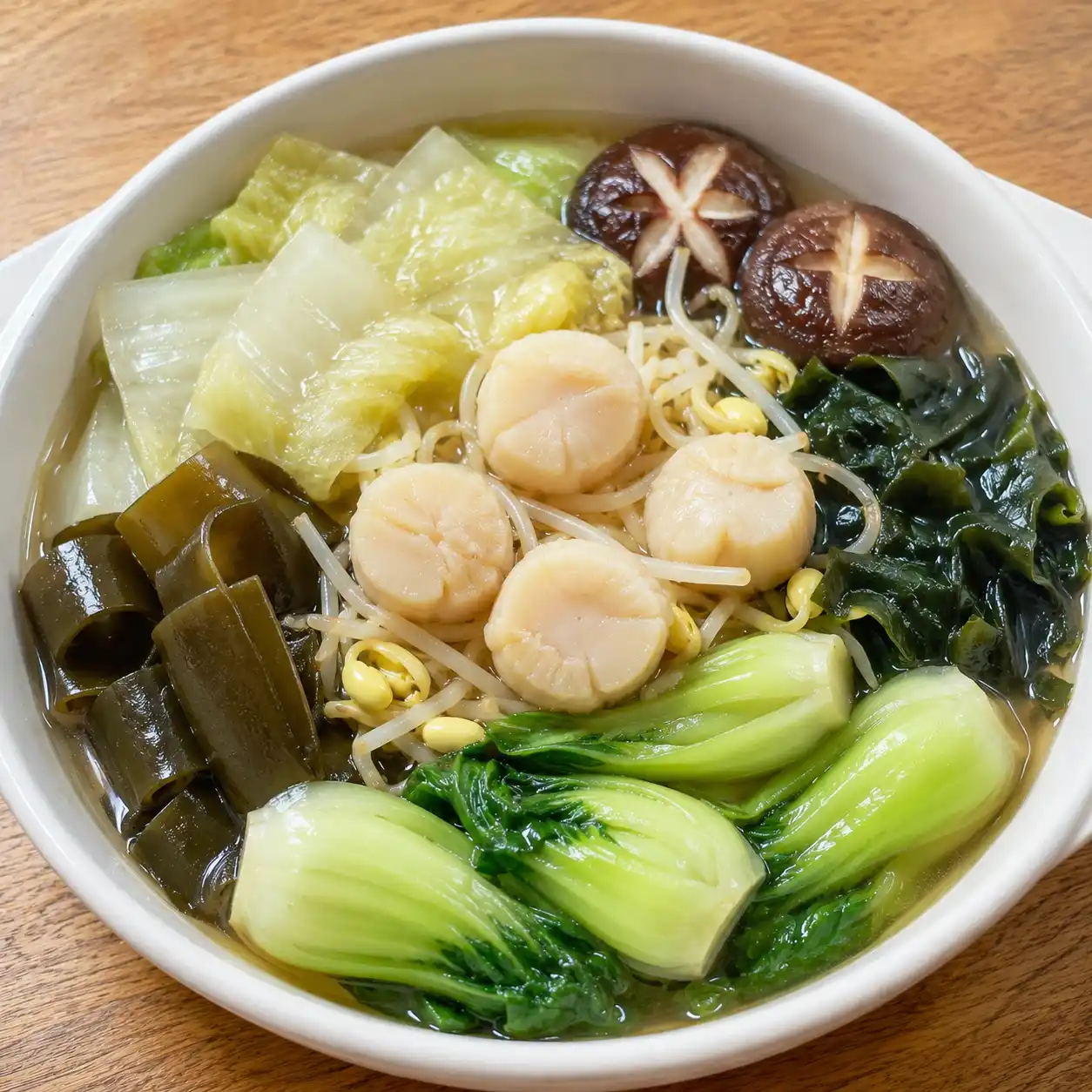 昆布干貝黃豆芽海帶芽煮
