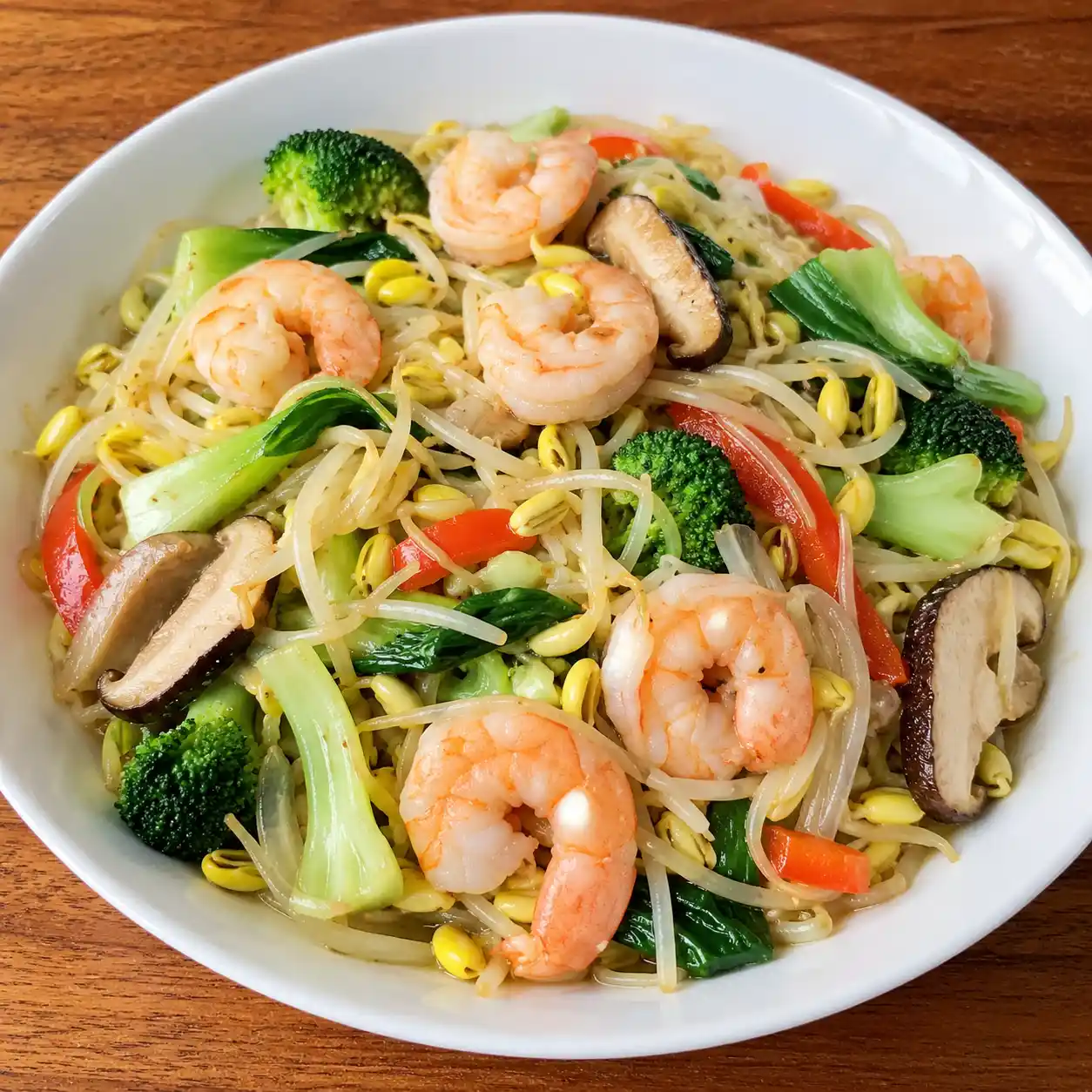 蒜香蝦仁黃豆芽快炒