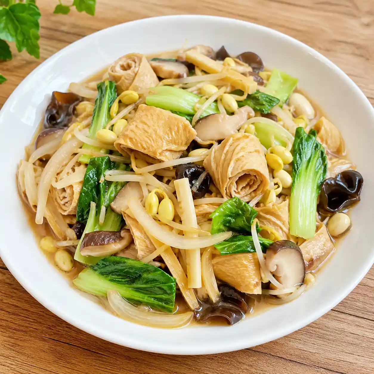 蒜香豆皮黃豆芽雙豆炒