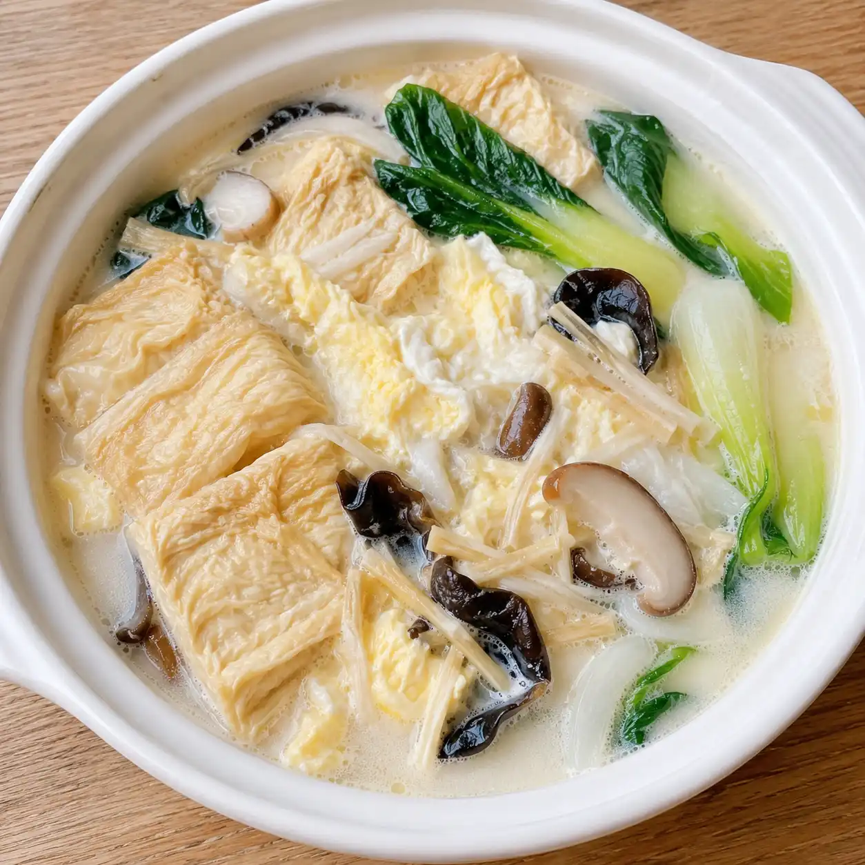 蒜香豆包豆漿白湯煲