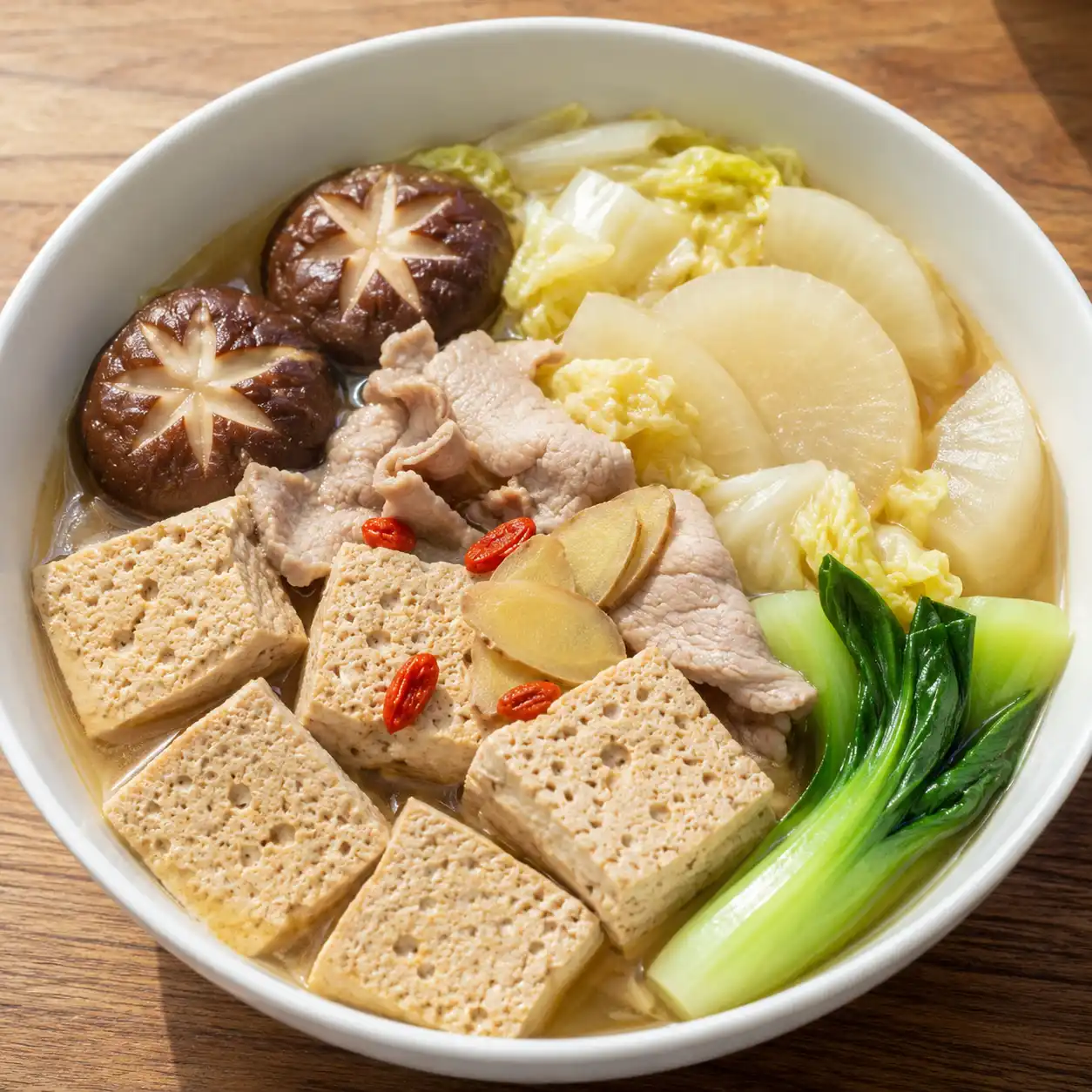 藥膳感瘦肉凍豆腐燉煮