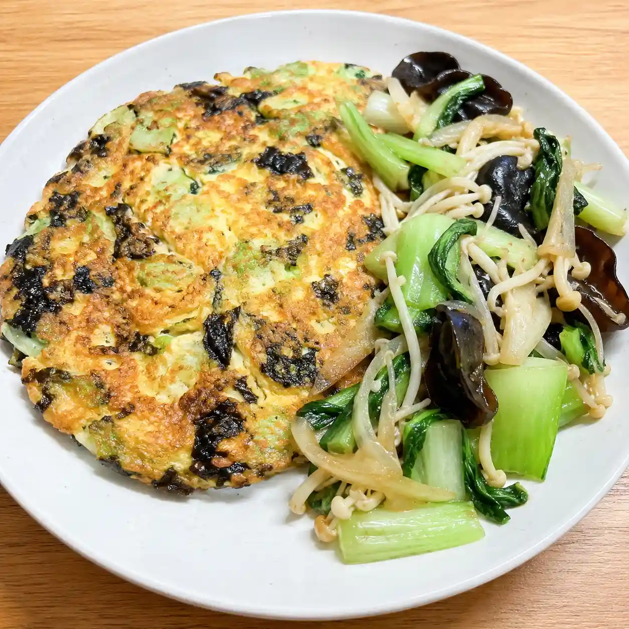 紫菜蛋香板豆腐煎餅感