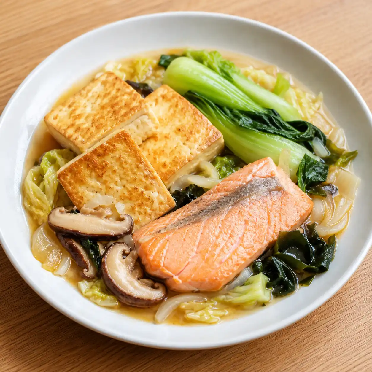 味噌鮭魚板豆腐燒