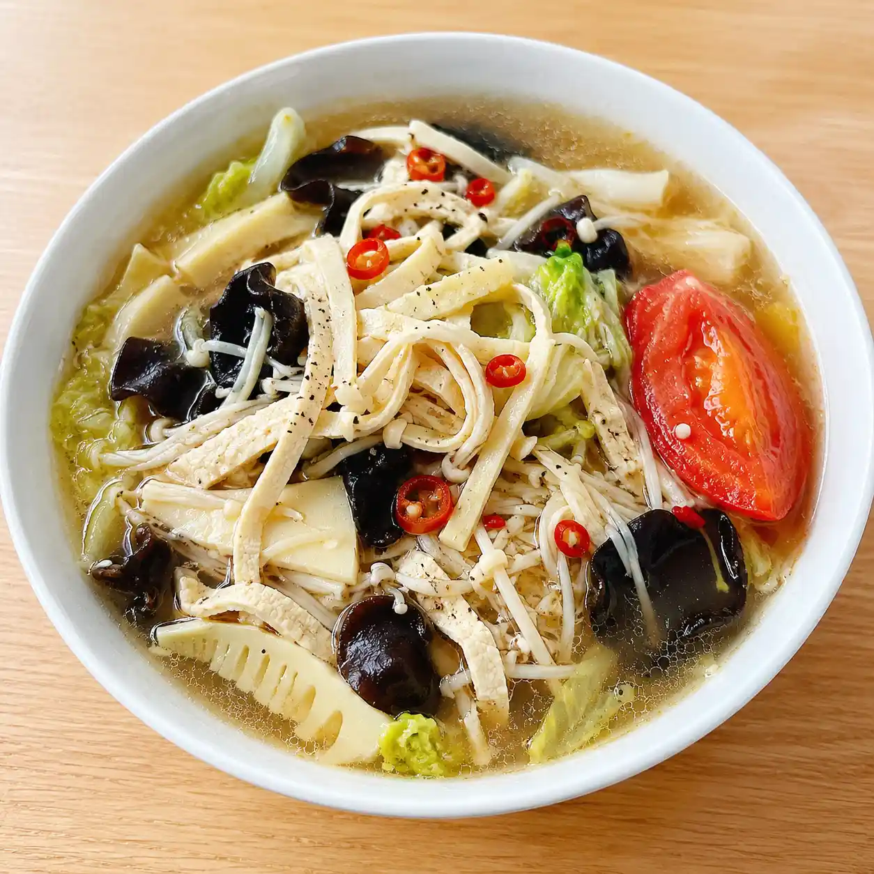 酸辣千張木耳筍絲湯