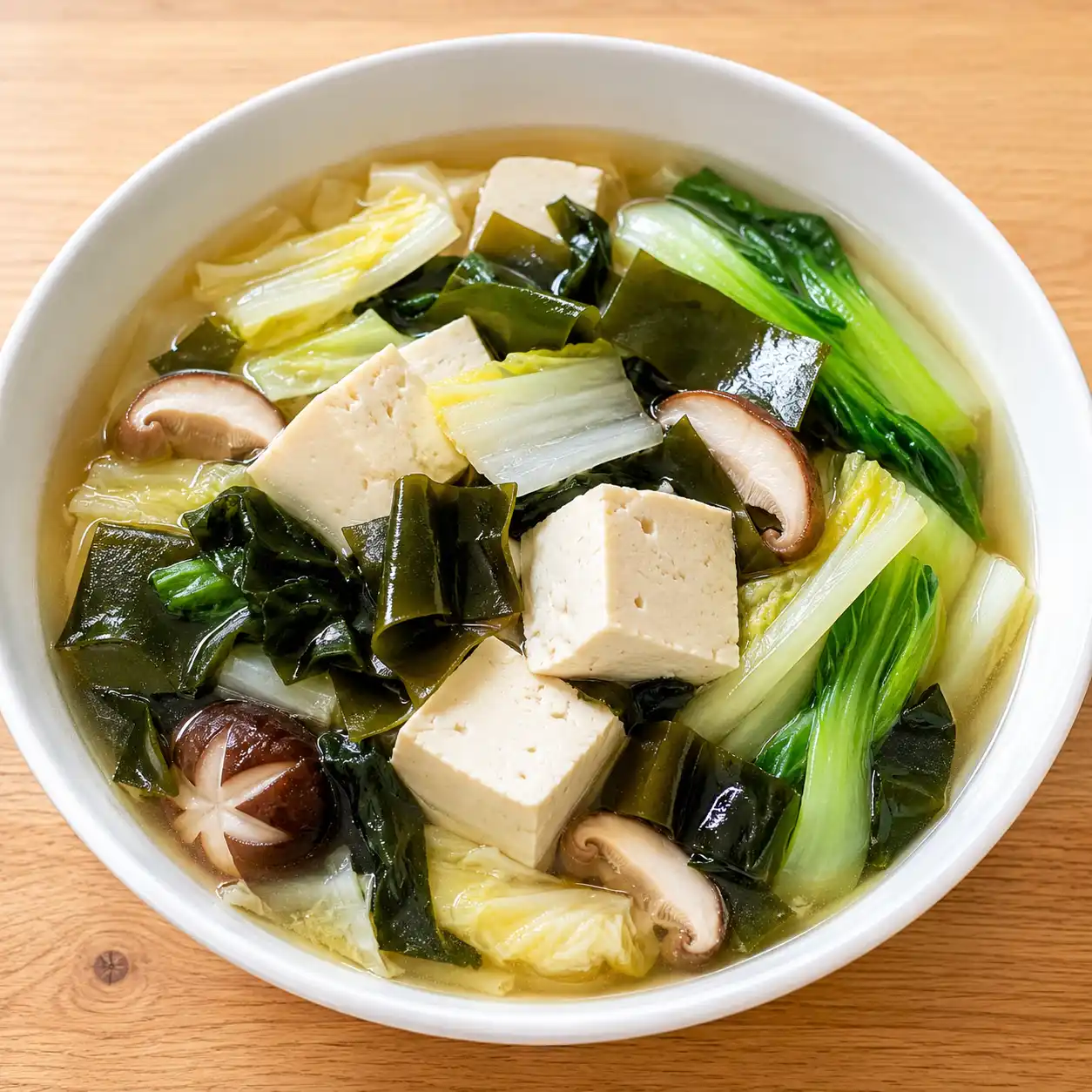 昆布豆腐海帶芽鮮菇煮