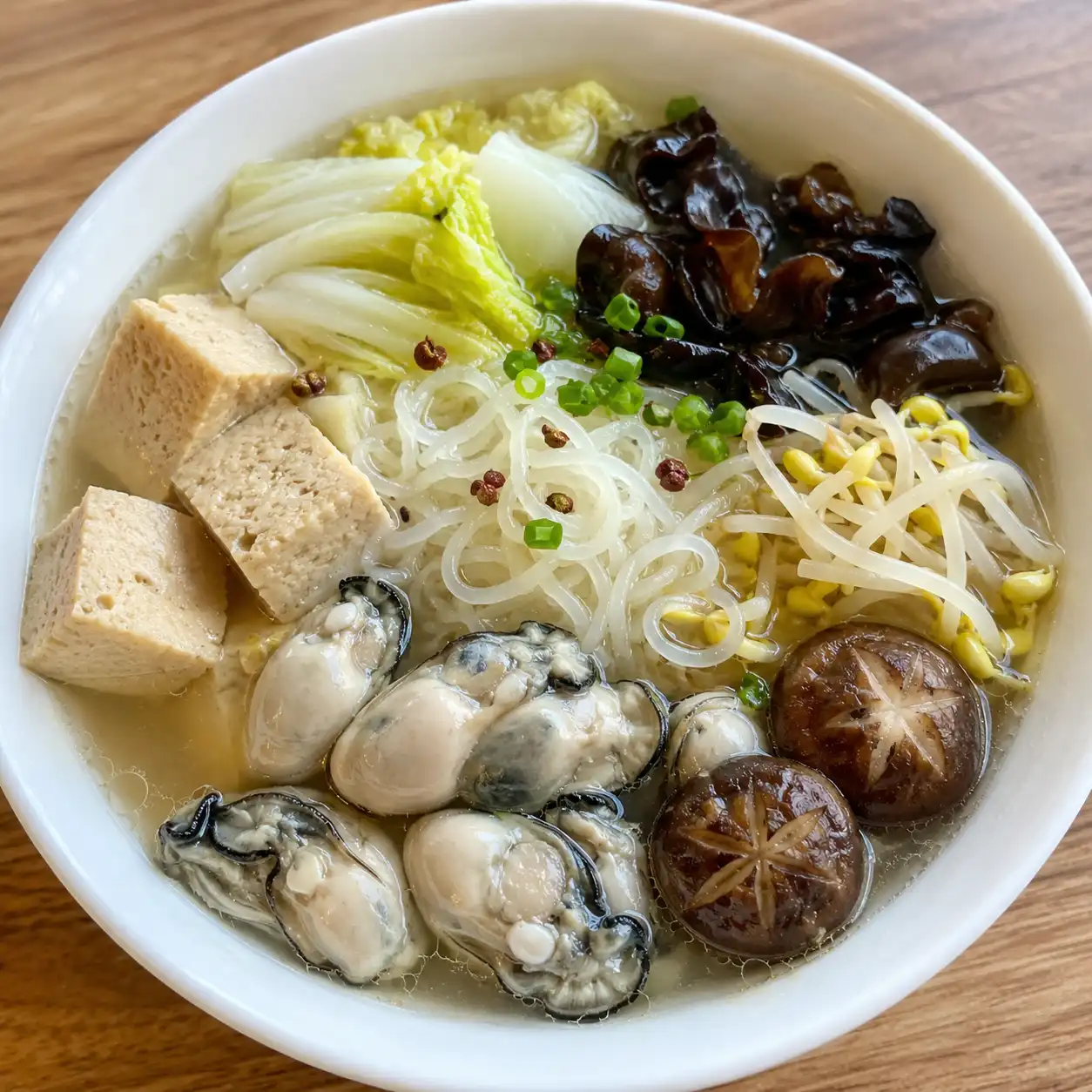 麻香鮮蚵凍豆腐湯麵感
