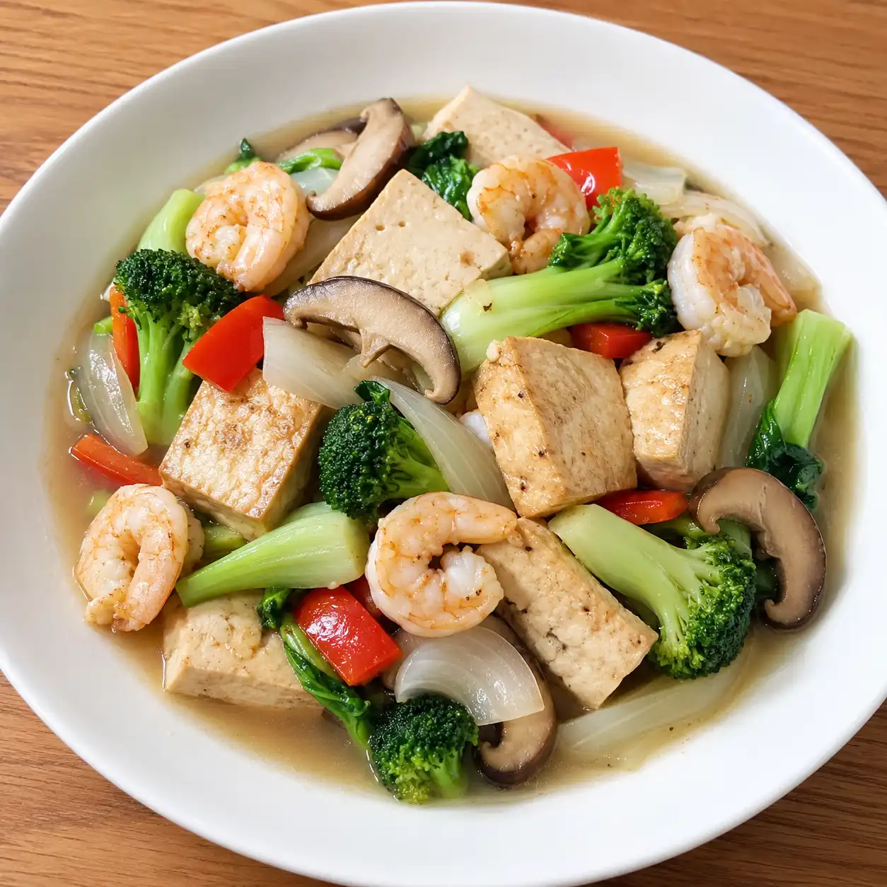 蒜香蝦仁滷板豆腐